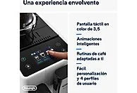 Cafetera superautomática - De'Longhi Rivelia EXAM440.35.W, Molinillo integrado, Espumador leche, Táctil, 4 perfiles, 8 recetas, 19bar, 1450W, Blanco