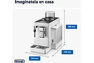 Cafetera superautomática - De'Longhi Rivelia EXAM440.35.W, Molinillo integrado, Espumador leche, Táctil, 4 perfiles, 8 recetas, 19bar, 1450W, Blanco