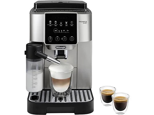 Cafetera superautomática - De'Longhi Magnifica Start Milk, ECAM220.80.SB, Molinillo integrado,Depósito leche,Táctil, Espumado automático, 1450W, 15bar