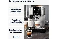 Cafetera superautomática - De'Longhi Magnifica Start Milk, ECAM220.80.SB, Molinillo integrado,Depósito leche,Táctil, Espumado automático, 1450W, 15bar