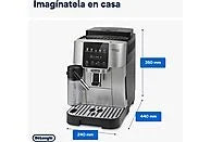 Cafetera superautomática - De'Longhi Magnifica Start Milk, ECAM220.80.SB, Molinillo integrado,Depósito leche,Táctil, Espumado automático, 1450W, 15bar