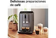 Cafetera superautomática - Bosch TIE20504, 15 bar, 1300 W, 2 tazas, SensoFlow System, OneTouch, Diamond titanium metallic