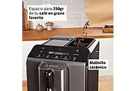 Cafetera superautomática - Bosch TIE20504, 15 bar, 1300 W, 2 tazas, SensoFlow System, OneTouch, Diamond titanium metallic