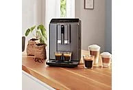 Cafetera superautomática - Bosch TIE20504, 15 bar, 1300 W, 2 tazas, SensoFlow System, OneTouch, Diamond titanium metallic