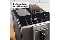 Cafetera superautomática - Bosch TIE20504, 15 bar, 1300 W, 2 tazas, SensoFlow System, OneTouch, Diamond titanium metallic