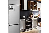 Frigorífico combi - LG GBV5250CPY, Total No Frost, 203 cm, 387 L, DoorCooling+™, FRESHConverter™, Inox antihuellas