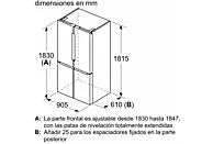 Frigorífico americano - Bosch KFN96APEA, No Frost, 183 cm, 605 l, Capacidad XXL, Cajón BigBox, Inox