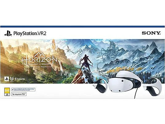 Pack VR - Gafas PlayStation VR2, OLED 4K + Mandos VR2 Sense + Auriculares estéreo + Voucher Juego PS5 Horizon: Call of the Mountain (código descarga)